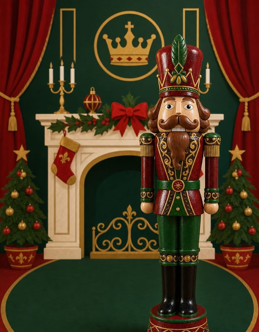 The same design turned into a lifelike rendered nutcracker